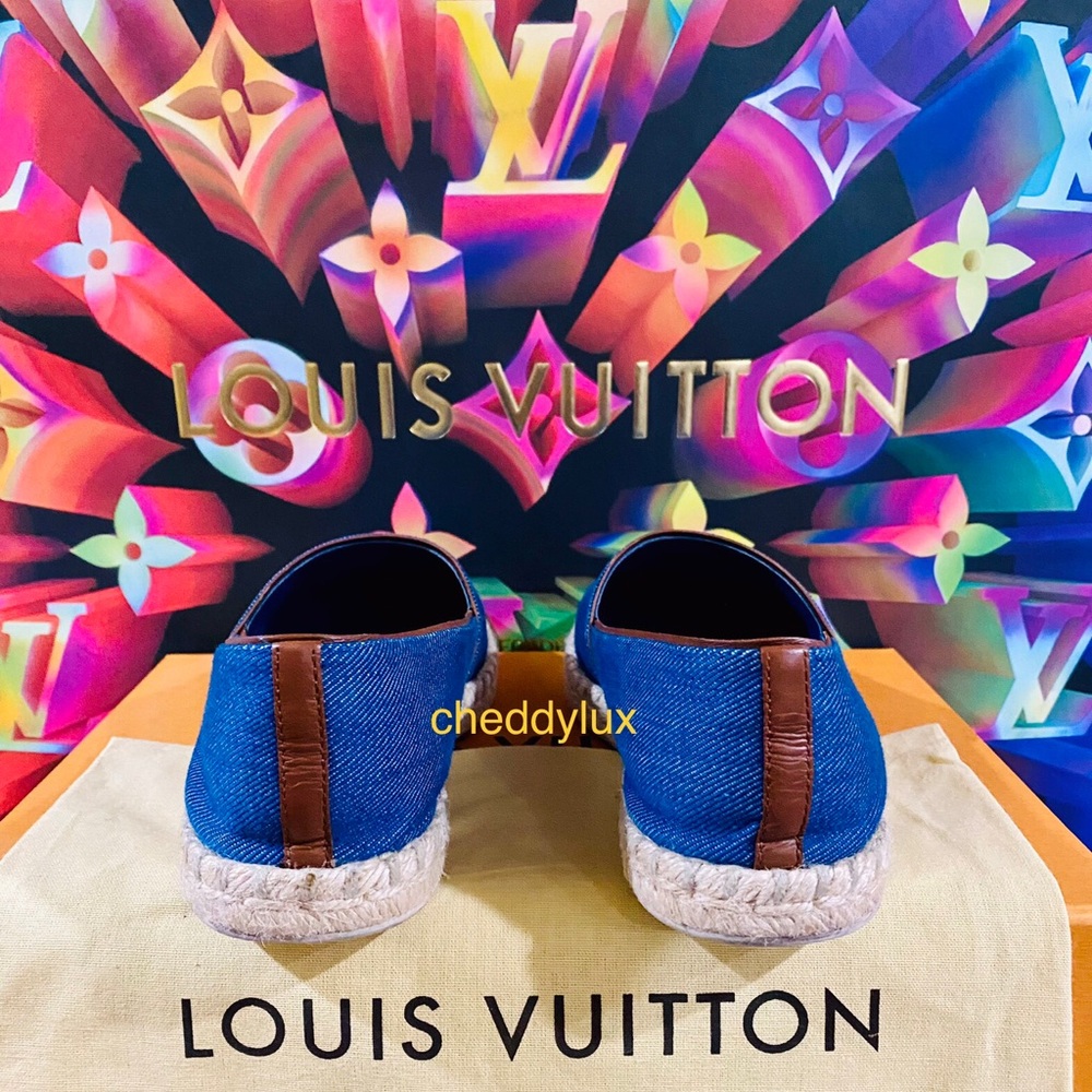 🥿🥿🥿Authentic Louis Vuitton Denim Espadrilles - Picture 5 of 9